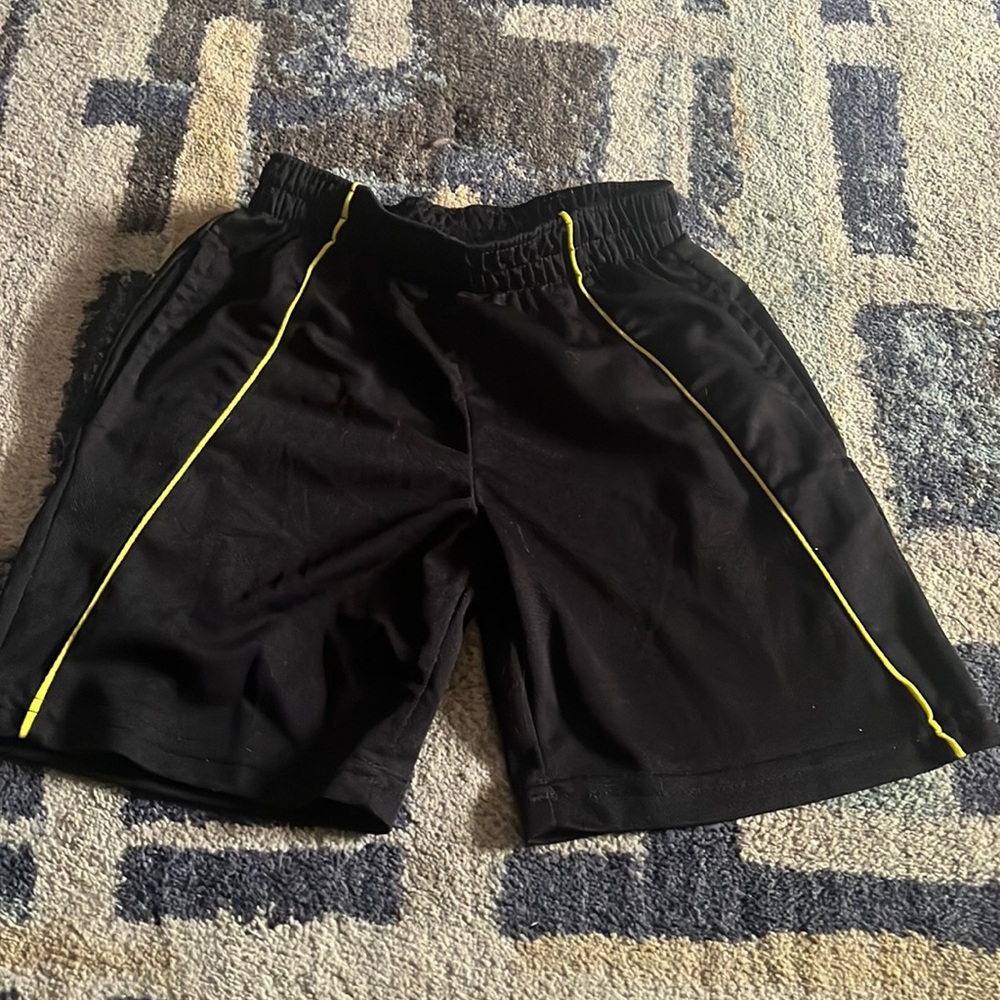 Black and yellow shorts